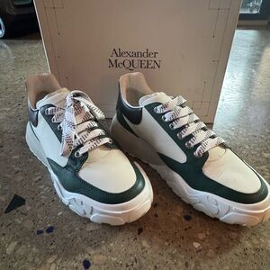 Alexander McQueen 
Court Trainers
Size 43E or 9.5/10 in US Men’s